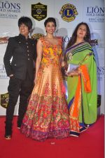 Rohit Verma, Daisy Shah, Poonam Dhillon at the 21st Lions Gold Awards 2015 in Mumbai on 6th Jan 2015